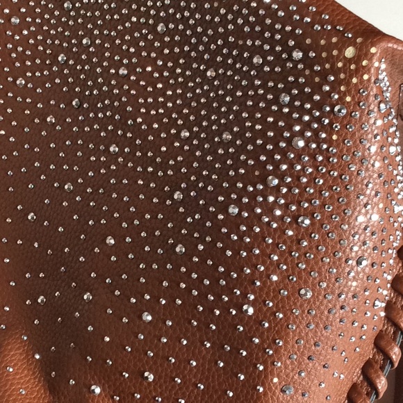 Rhinestone Covered Spacious Bag w/Double Straps - Picture 6 of 9